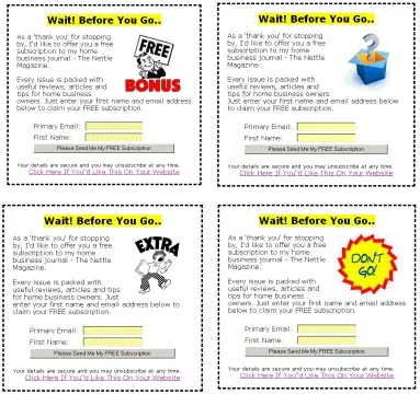 Exit Message Template Wizard